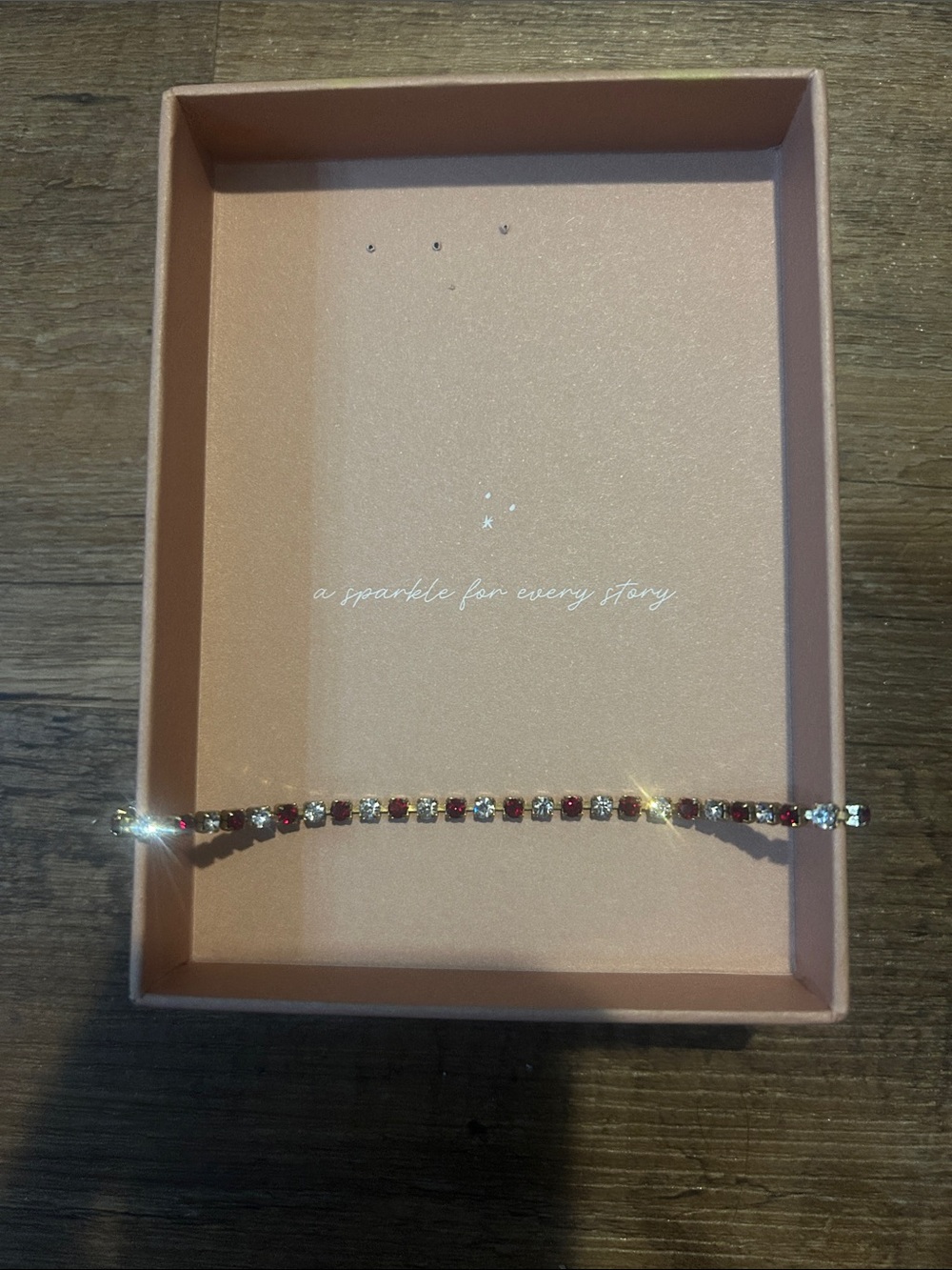 Elegant Red and Clear Tennis Bracelet - Women Jewelry